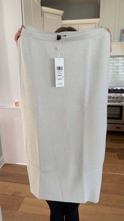 Eileen Fisher Dresses & Skirts - Eileen Fisher Silk & Organic Cotton Interlock Pencil Skirt Bone Size PP